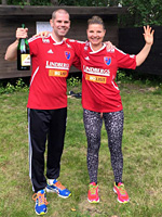 Marcus Nylander och Lena Johansson från Bergkvara AIF vann mästarnas mästare