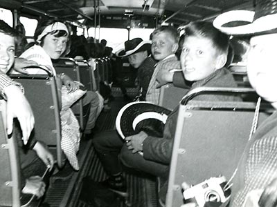 Skolresa till Öland i buss 1963.